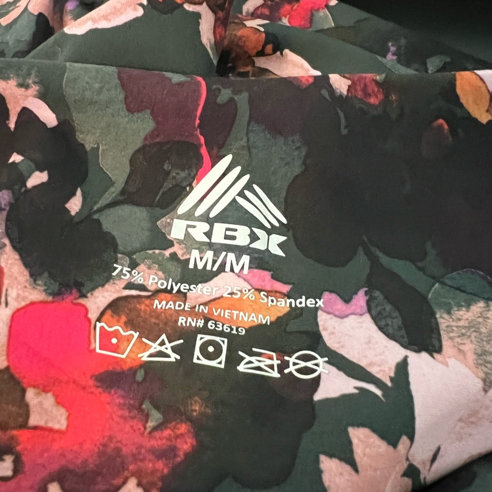 RBX Floral printed leggings. Size medium.